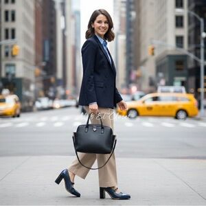 The Office of Angela Scott Miss Eliza Navy Mary Jane Heels Size EU 41 US 11 NWT